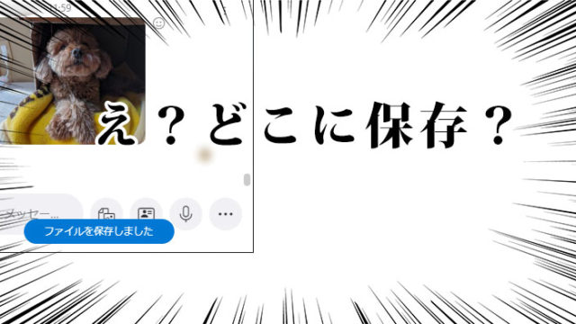 Skypeでもらった画像の保存先が分からない